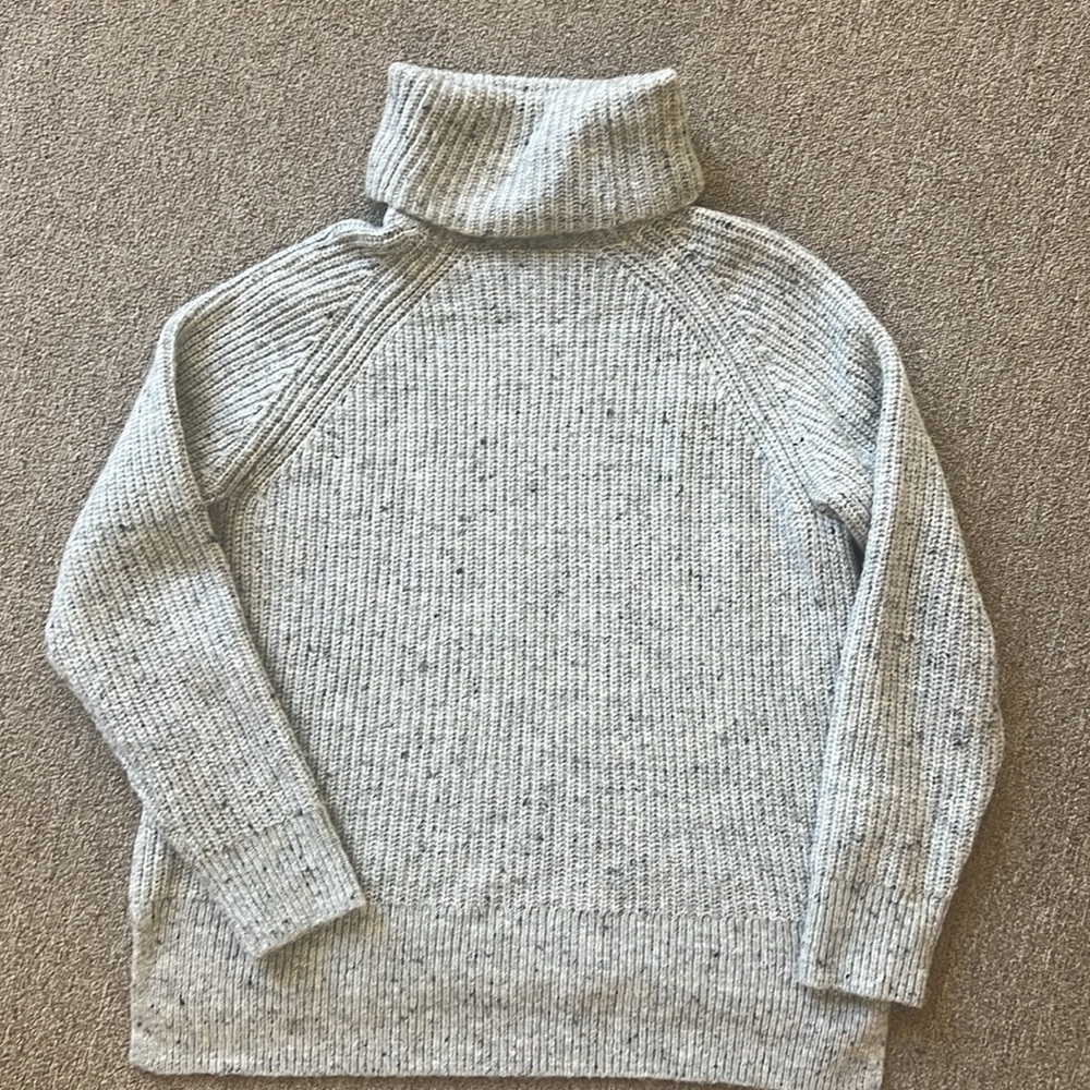 Madewell Donegal Mercer Gray Turtleneck Sweater size large - Picture 4 of 4